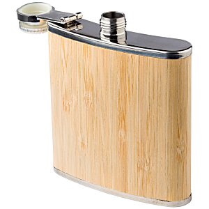 Additional Image 1 - a wooden flask with a metal flask