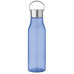 Additional Image 1 - a blue water bottle with a silver ring