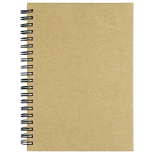 Additional Image 1 - a brown notebook with a spiral bound