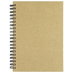 Additional Image 1 - a brown notebook with a spiral bound