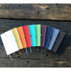 a group of colorful samples of paint