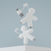 a white figures on a white surface