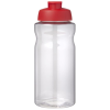 View Image 2 of 5 of Big Base Sports Bottle - Flip Lid - Clear - Printed