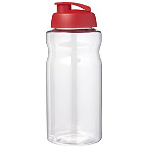 Additional Image 2 - a clear plastic water bottle with a red lid