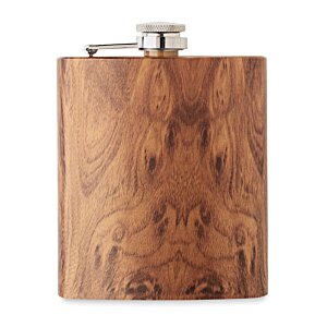Additional Image 3 - a wooden flask with a metal cap