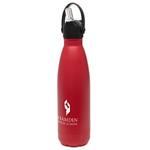 Additional Image 5 - a red water bottle with a black cap