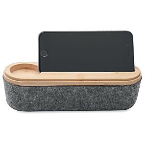 Additional Image 2 - a black rectangular object with a wooden edge