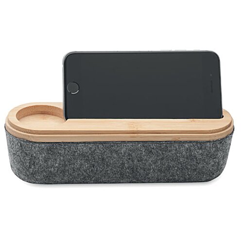 Additional Image 2 - a black rectangular object with a wooden edge