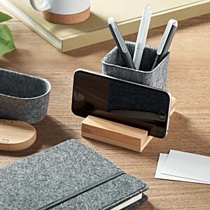 Additional Image 3 - a desk with a phone and pens