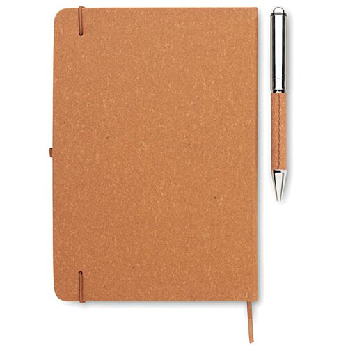 Additional Image 1 - a brown notebook and pen