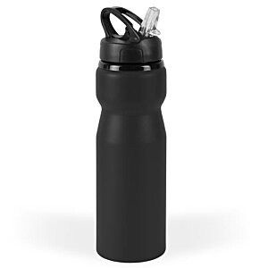 Additional Image 2 - a black water bottle with a straw