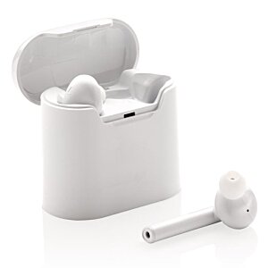 Additional Image 2 - a white wireless earbuds and a white case