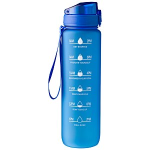 Additional Image 2 - a blue water bottle with a strap