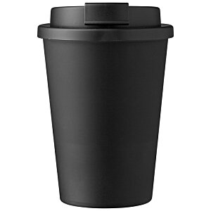 Additional Image 1 - a black plastic cup with a lid