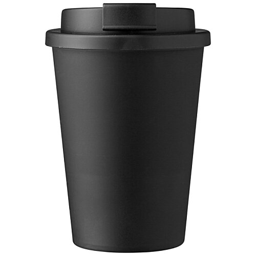 Additional Image 1 - a black plastic cup with a lid