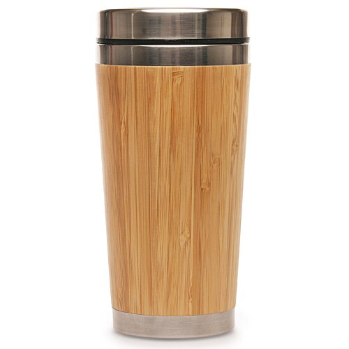 Additional Image 3 - a wooden cup with a metal lid
