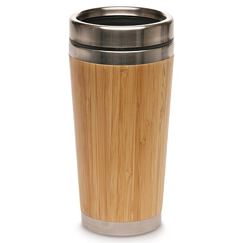 Additional Image 4 - a wooden cup with a metal lid