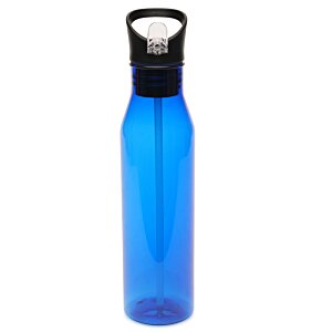 Additional Image 2 - a blue water bottle with a black top