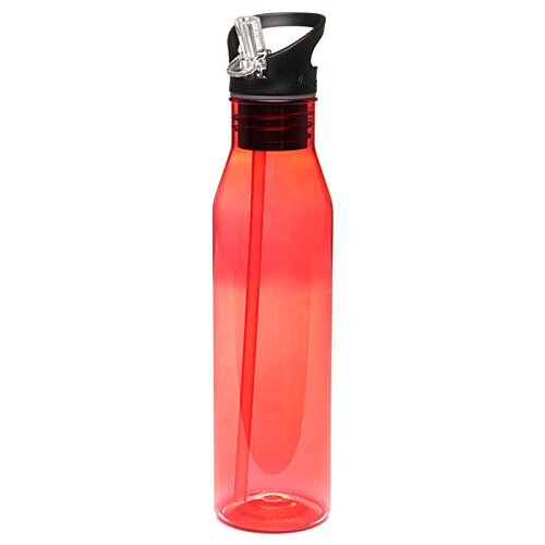Additional Image 3 - a red water bottle with black lid
