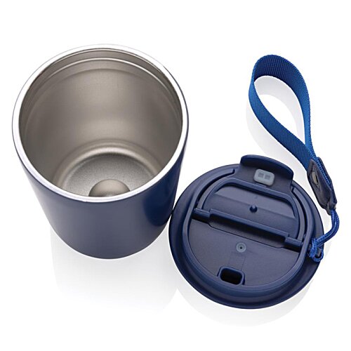Additional Image 5 - a blue and silver cup with a blue strap