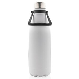 Additional Image 1 - a white water bottle with black trim