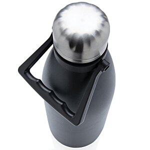 Additional Image 2 - a black and silver water bottle