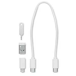 Additional Image 2 - a white cable with a couple of connectors