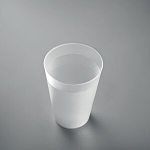 Additional Image 3 - a clear plastic cup on a gray surface
