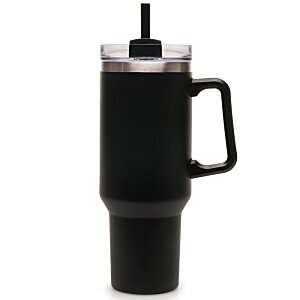 Additional Image 2 - a black mug with a straw