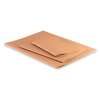 a stack of brown paper