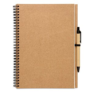 Additional Image 2 - a brown notebook with black pens