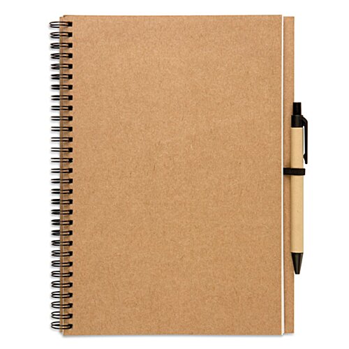 Additional Image 2 - a brown notebook with black pens