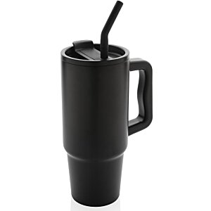 Additional Image 4 - a black mug with a straw