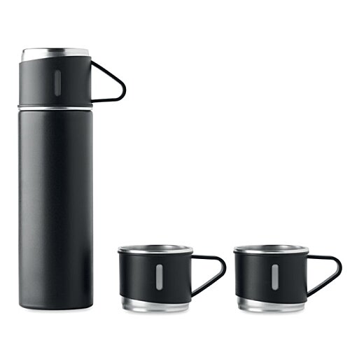 Additional Image 1 - a black water bottle with a handle