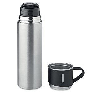 Additional Image 5 - a silver thermos and a black mug