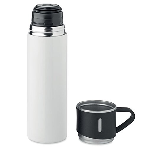 Additional Image 3 - a white and black thermos
