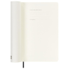 a white book with a black cord