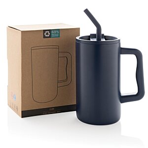 Additional Image 2 - a black mug with a straw next to a cardboard box