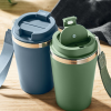 a green and blue tumbler