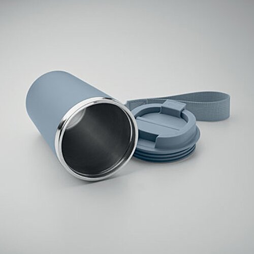 Additional Image 8 - a blue cylindrical container with a lid
