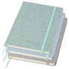 a stack of notebooks with a blue band