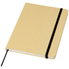 a notebook with a black band