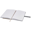 a white notebook with a pencil