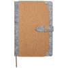 a brown and grey notebook