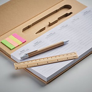 Additional Image 4 - a notebook with pencils and erasers on it