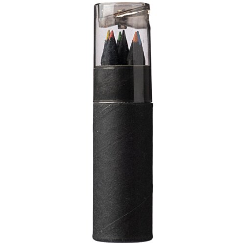 Additional Image 1 - a black pencil case with black pencils
