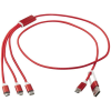 a red cable with connectors