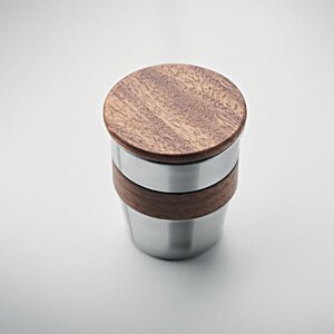 Additional Image 7 - a metal cup with a wooden lid