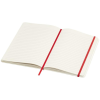 a white paper with red lines