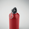 a red fire extinguisher with a ring